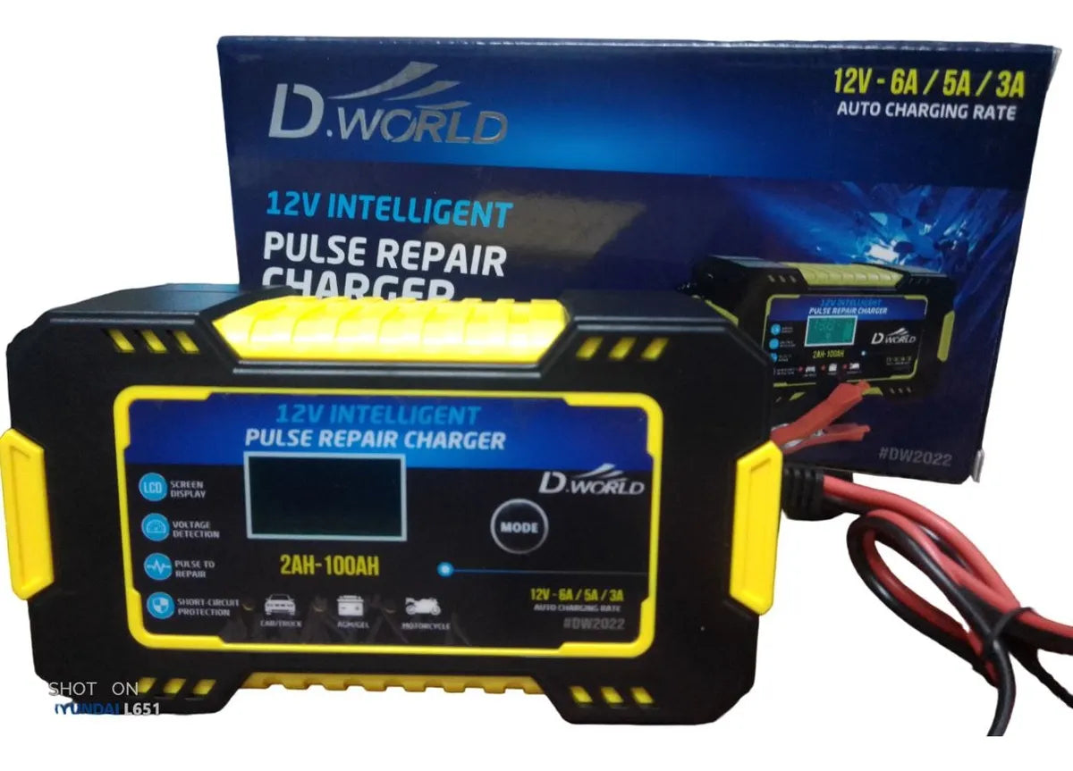 Cargador de Baterías 12V Automático e Inteligente 6A – Autos, Motos y Más
