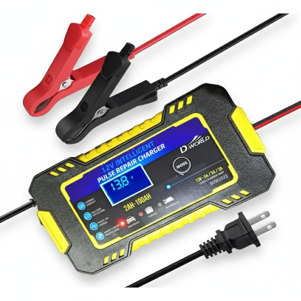 Cargador de Baterías 12V Automático e Inteligente 6A – Autos, Motos y Más